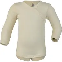 Engel Kids' Wraparound Bodysuit L/S Intimo lana merinos Bambini (74/80, beige)