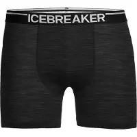 Icebreaker Anatomica Boxers Intimo lana merinos Uomo (L, nero)