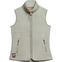 Superdry per donna. W5011913A Gilet foderato in pile verde attivo (XXS), Casual, Poliestere