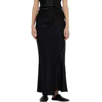 Scotch & Soda Crushed Satin Skirt Black Taglia: M | Maxi gonne Outlet | Donna | Nero