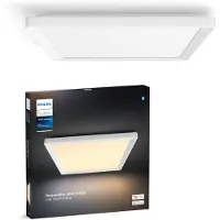 Philips Lampada da soffitto a LED Hue Tento, forma quadrata, bianca, 39,5 x 39,5 cm, luce bianca calda-bianca fredda