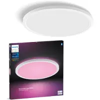 Philips Hue White & Color Ambiance Plafoniera Da Soffitto Tento Wca Led Rotonda Da 54,2 Cm, Bianco