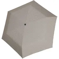 Doppler Ombrello 'Carbonsteel Mini Slim' grigio chiaro / bianco