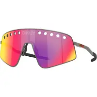 Oakley - Lunettes de soleil - Sutro TI Sweep Matte Gunmetal Prizm Road in Titanio - Grigio