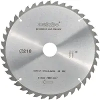 Metabo 216 x 2,4 x 30 mm Disco da Taglio per Legno 40T