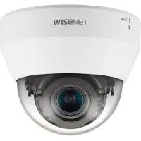 Hanwha QND-6082R1, telecamera di sicurezza IP, cablata, da soffitto, bianca, a cupola, in plastica