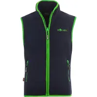 TROLLKIDS Kid's Arendal Vest Gilet in pile Bambini (140, blu)