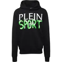 Plein sport Felpa con cappuccio in cotone con logo a contrasto e tasche America
