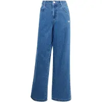 Adidas Jeans Bootcut Adicolor Denim 3-Stripes Track Pants donne - Blu - US 30 / 34
