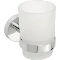 Sapho Portaspazzolino Omega 95 x 110 x 55 mm cromo/vetro