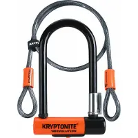 Kryptonite Evolution Mini-7 + KFlex Lucchetto per bicicletta (120 cm, grigio)