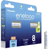 Panasonic Batterie Ricaricabili Bk-4mcde/8be 800mah 8 Unità