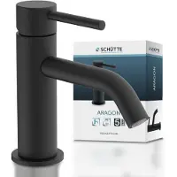 Schutte Rubinetto acqua fredda ARAGON, rubinetto acqua fredda, rubinetto bagno nero opaco