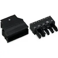 Wago Presa 2x0,5-4qmm nera - Installazione a innesto del connettore 5x4mm² 770-105