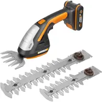 WORX Cesoie per erba e arbusti con batteria e caricabatterie WG801E