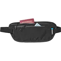 Cocoon Secret Waist Wallet/ Silk Custodie per oggetti di valore (30 x 14 cm, nero)