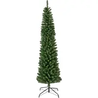 Everlands Kaemingk 680062 Albero di Natale pino matto, albero sottile, ago morbido PVC altezza 210 cm