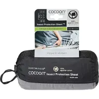 Cocoon Insect Shield Protection Sheet Coperta da viaggio (200 x 160 cm, nero/grigio)