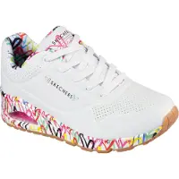 SKECHERS Sneaker bassa 'Uno-Loving Love' blu / giallo / rosso / bianco naturale