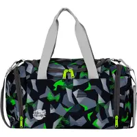 MCNEILL Borsa sportiva grigio / verde neon / nero
