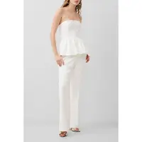 French Connection Whisper Strapless Peplum Top White Taglia: 18 | Canottiere Outlet | Donna | Bianco