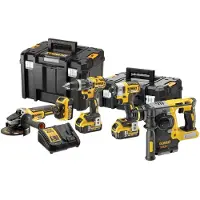 DeWalt Kit trapano, cacciavite, trapano a percussione e smerigliatrice da 18 v 252954
