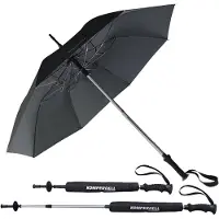 Euroschirm Komperdell Walking Poles + Umbrella grigio