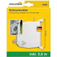 SCHELLENBERG Avvolgitore a vite bianco, 5m, girevole