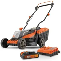 Powerplus 20V 34cm Cordless Lawnmower POWDPGLWS1 - 4Ah Battery and Charger Included - Brushless Motor
