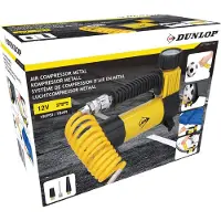 Dunlop Mini compressore d'aria per gonfiare pneumatici di biciclette, palloni e barche - funzionamento tramite accendisigari dell'auto 12V