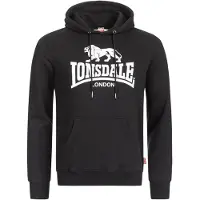 Lonsdale Felpa 'Fremington' nero / bianco