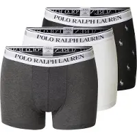 Ralph Lauren per uomo. 714830299156 Set di 3 boxer classici in cotone bianco, grigio, nero (XXL), Casual
