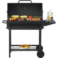 Casa.pro Carrello per barbecue 'Armento' 95x108x61cm nero