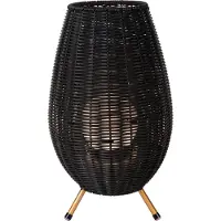 Lucide Colin LED lampada da tavolo per esterni, batteria ricaricabile, 36 cm, nero