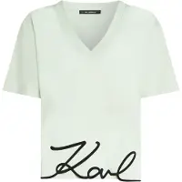 Karl Lagerfeld Karl Signature Hem V-neck Tshirt Spray Taglia: S | Maglie Sportivi Outlet | Donna