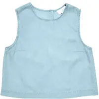 Mazine Women's Denim Top Canotta Donna (XXL, blu)