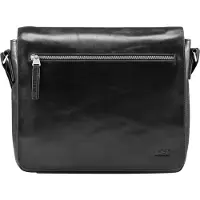 Jost Skagen Cartella Messenger Vera Pelle 32 cm Vano porta PC nero