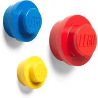 LEGO Set di appendiabiti da parete rosso, blu e giallo