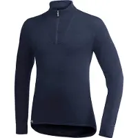 Woolpower Zip Turtleneck 400 Maglia a manica lunga (XXS, blu)