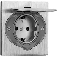 ORNO Presa da incasso a pavimento, IP44, acciaio inox, 3680W