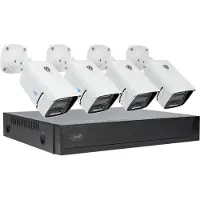 Pni Kit di videosorveglianza House IPMAX POE 3, NVR con 4 porte POE, ONVIF e 4 telecamere IP da 3 MP