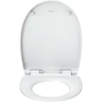 Duravit Sedile per WC , ovale, 45,1 cm, uni, con chiusura soft-close, staccabile. ES, noi.