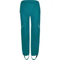 TROLLKIDS Kid's Lofoten Rain Pants Pantaloni antipioggia Bambini (110, turchese)