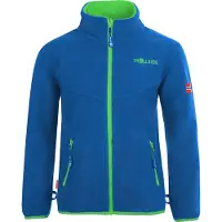 TROLLKIDS Kids Oppdal Jacket XT Giacca in pile Bambini (128, blu)