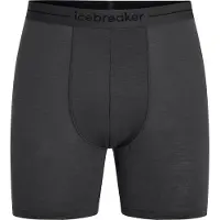 Icebreaker Anatomica Long Boxers Intimo lana merinos Uomo (XXL, nero)