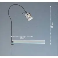 FISCHER&HONSEL GMBH Lampada a pinza Iska con paralume di vetro