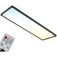 Briloner Slim pannello LED nero ultrasottile CCT, 59x20cm