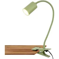 Briloner Lampada LED a morsetto Fleks, verde chiaro, flessibile, metallo