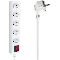 Libox Cavo di prolunga Vayox VA0309-5 | 5M | 5 prese | interruttore | 10A | IP20 | bianco