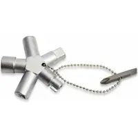 Dewepro Chiave universale elettrica ABSINA con 6 profili - Chiave triangolare Chiave quadrata Chiave per custodie Chiave universale